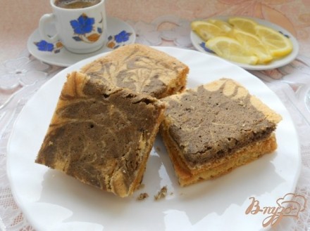 Пирожное бисквитное с кофейным кремом «Мраморное»