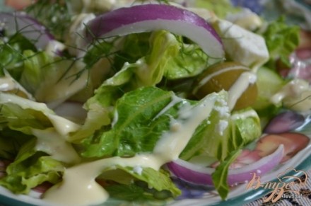 Салат простой с сыром фета