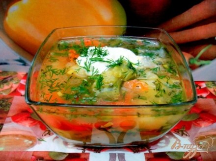 Суп с горошком и овощами