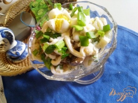 Картофельный салат с шампиньонами