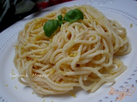 Спагетти с лимонной цедрой