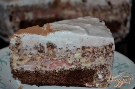Торт мороженое,шоколадный с маршмэллоу и фундуком