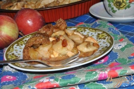Постный деревенский пирог с яблоками