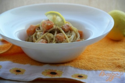 Спагетти карбонара с тыквой