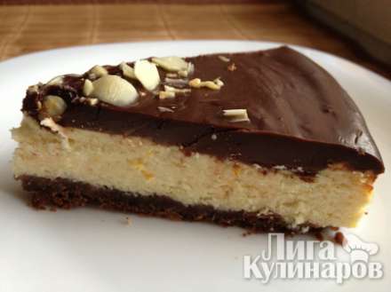 Творожный торт с шоколадным ганашем