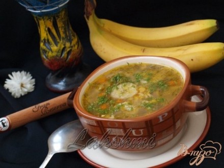 Кубинский суп с бананами