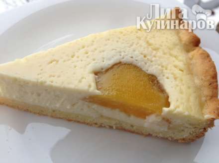 Творожный пирог с персиками (Чизкейк с персиками)