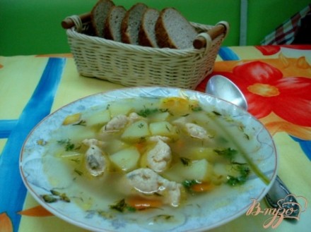 Суп с рыбными фрикадельками  (бюджетный)