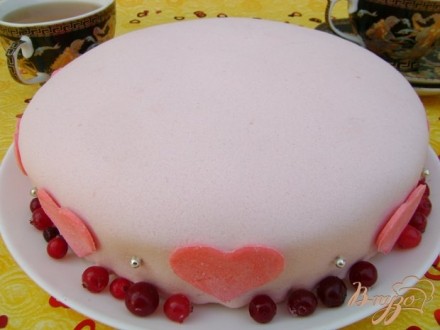Бисквитный тортик с сердцем внутри
