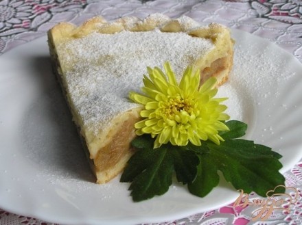 Грушево-яблочный пирог с корицей