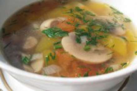 Грибной суп из белых замороженных грибов