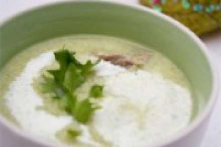 Суп-пюре из брокколи и зеленой фасоли