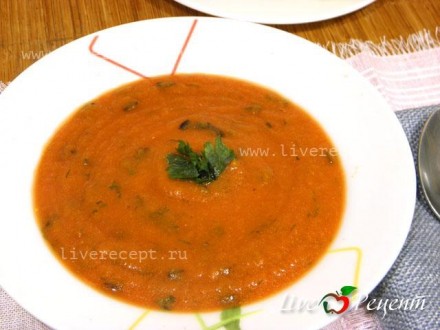 Суп-пюре из тыквы с томатным соком