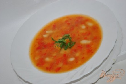 Суп с перцами и фасолью