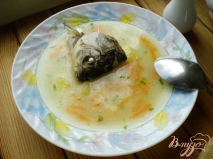Суп с голов рыбных с манкой