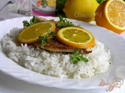 Тилапия с апельсином и рисом Басмати