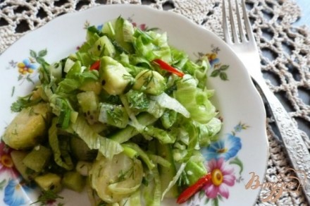 Салат Зеленый с кунжутным маслом
